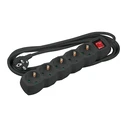 Technik Power Strip 5 Socket with Switch and 1.5 mm² Copper Cable