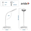 Avide LED Minimal Desk Lamp White 4W 210 lm (Rechargeable)