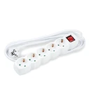 Technik Professional Power Strip 5 Way with Switch and 1.5m Cable White