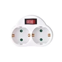 Technik Power Socket Adapter 2-Socket with Switch 16A