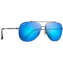 Maui Jim Cinder Cone Ανδρικά Γυαλιά Ηλίου Γκρι Μεταλλικός (Τιτάνιος) Σκελετός Μπλε Polarized Φακός B789-02S 58/14/145