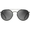 Maui Jim Even Keel Ανδρικά Γυαλιά Ηλίου Μαύρο Μεταλλικό Σκελετό Μαύρος Polarized Καθρέφτης Φακός GS534-02D