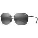 Maui Jim Komohana Unisex Γυαλιά Ηλίου 55/18/145 Γκρι Ματ Μεταλλικός Σκελετός με Μαύρους Polarized Φακούς (446-11M)