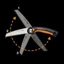 Fiskars Τσεκούρι Διαχωρισμού X32 με Λεπίδα L + Πτυσσόμενο Πριόνι