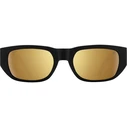 Spy Soft Matte Unisex Sunglasses — Black Frame, Polarized Brown Mirror Lens (52/20/143) — Model 1800000000051