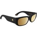 Spy Soft Matte Unisex Sunglasses — Black Frame, Polarized Brown Mirror Lens (52/20/143) — Model 1800000000051