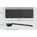 Logitech MK470 Ασύρματο Σετ Πληκτρολόγιο & Ποντίκι USB - Αγγλικό US - Μαύρο