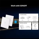 SONOFF Διακόπτης Τοίχου RF-T2EU2C Διπλός Εξωτερικός Φωτιζόμενος Λευκός 433MHz
