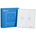 SONOFF Διακόπτης Τοίχου RF-T2EU2C Διπλός Εξωτερικός Φωτιζόμενος Λευκός 433MHz