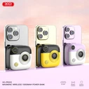 XO Power Bank Mini Camera Digital Display Fast Charging 10000mAh Black Yellow