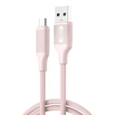 XO Καλώδιο USB σε Micro USB Μινιμαλιστικό Ροζ NB265