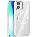 XO Mobile Phone Case XO K30 iP 16 Plus 15 Plus 6.7 Acrylic with Built in Magnet White