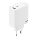 OnePlus GaN Charger with USB-A and USB-C Ports and USB-C to USB-C Cable, 80W Power Delivery, White (SUPERVOOC)