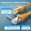 Network Cable Vention Cat 6A SFTP Patch Cable 0.5M Yellow