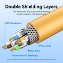 Network Cable Vention Cat 6A SFTP Patch Cable 0.5M Yellow
