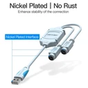 Vention USB2.0 to Dual PS/2 Adapter Cable 0.3M Blue (VAS-C03-S) (VENVAS-C03-S)