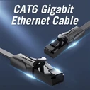 Καλώδιο Patch Vention CAT6 U/UTP Flat 2m Μαύρο (IBABH)