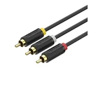 VENTION Καλώδιο AV 3RCA Male to Male 1m Μαύρο BCABF