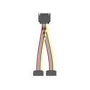 VENTION SATA 15-Pin Male to 2x 15-Pin 90 Degree Female Power Splitter Cable 0.15m Black