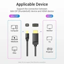 Vention HABBI Καλώδιο mini DisplayPort (male) σε HDMI (male) 3m Μαύρο