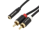 VENTION Audio Cable 3.5mm Female to 2RCA Male 1.5m