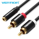 Vention Καλώδιο Ήχου 3.5mm Θηλυκό σε 2x RCA Αρσενικό Μαύρο 2m