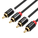 Vention Audio Cable RCA to RCA 1.5m Black Metal Type