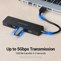 VENTION HUB USB 3.0 4 Θυρών Black CHKBB 0.15m
