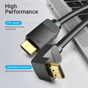 Vention HDMI Right Angle Cable 270° 1.5M Black (AAQBG) (VENAAQBG)