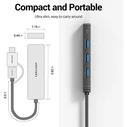Vention Hub 4 Θυρών USB 3.0 με σύνδεση USB-C CHTBB
