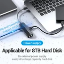 VENTION USB Hub 3 Port with Sound Card and Power Supply 0.15M Black CHIBB