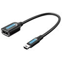 USB Cable VENTION USB 2.0 Mini B Male to A Female OTG Cable 0.15M Black PVC Type CCTBB