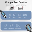 USB Cable VENTION USB 2.0 Mini B Male to A Female OTG Cable 0.15M Black PVC Type CCTBB