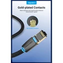 Network Vention Cotton Braided Cat 8 SFTP Patch Cable 2M Black IKGBH VENIKGBH