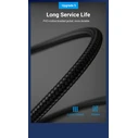 VENTION Network Cable Cotton Braided Cat 8 SFTP 3m Black