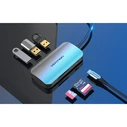 USB Hubs VENTION USB C to USB 3 0 x3 SD TF PD Hub 0 15M Gray Aluminum Alloy Type TNHHB