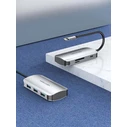 USB Hubs VENTION USB C to USB 3 0 x3 SD TF PD Hub 0 15M Gray Aluminum Alloy Type TNHHB