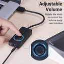 Vention USB 2.0 External Stereo Sound Adapter with Volume Control 0.5M Black ABS Type (CDRBD) (VENCDRBD)