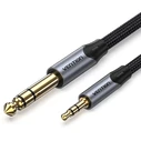 Audio Cable Vention 3.5mm Male to 6.5mm Male 10m Gray Aluminum Alloy BAUHL