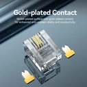 Default Vention RJ11 Modular Plug 6P4C 100 Pack