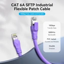 Network Cable VENTION Cat 6A SFTP Industrial Flexible Patch Cable 0.2 m Purple