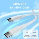 Vention USB 2.0 Type-C σε Type-C 3A 1.5m Λευκό (TAXWG)