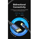 Vention Cotton Braided 8K Mini DisplayPort to DisplayPort Cable 1.5M Blue Aluminum Alloy Type (HCFLG) (VENHCFLG)