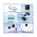 VENTION Power Bank 10000mAh 22.5W Μαύρο Led Display Type FHOB0