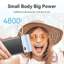 Vention FHQL0 Power Bank 4800mAh 22.5W USB-C (foldable) + Lightning + USB-A Μπλε