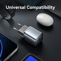 Vention Default Vention 2 Port USB C A GaN Charger 30W 18W EU Plug Gray FEWH0 EU
