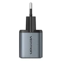 Vention Φορτιστής Χωρίς Καλώδιο GaN με Θύρα USB-A και Θύρα USB-C 30W Μαύρος