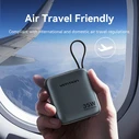 Vention 10000mAh Mini Power Bank (USB-C + USB-C/Lightning) with Built-in USB-C and Lightning Cables 35W Beige (FHFN0) (VENFHFN0)