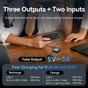 Vention 10000mAh Mini Power Bank (USB-C + USB-C/Lightning) with Built-in USB-C and Lightning Cables 35W Beige (FHFN0) (VENFHFN0)