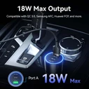 Vention Φορτιστής Αυτοκινήτου Three Port USB C C A 100W 30W 18W FFQB0 Black